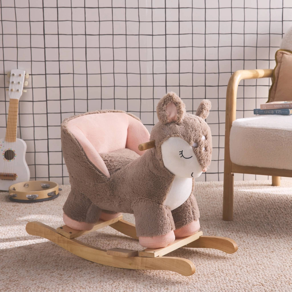 Sedia a dondolo cerbiatto per bambini, talpa