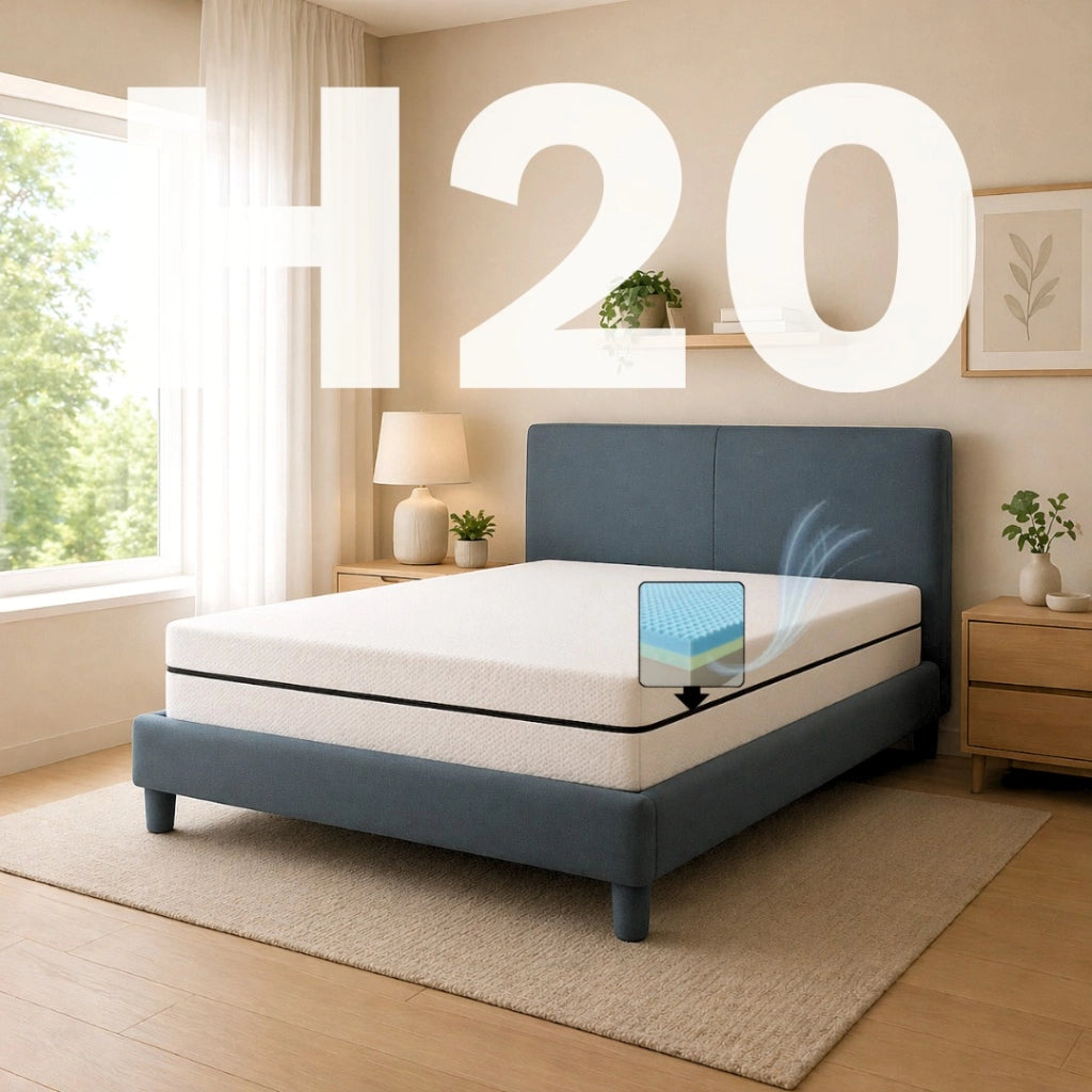 Materasso Memory Matrimoniale 165x190 h 20 cm in Memory Foam. A 7 Zone Differenziate Ortopedico. Rivestimento Policot Fresco e Traspirante. Made in Italy 100%