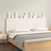 Testiera da Parete-Testiera a Muro-Testata Decorativa Bianca 159,5x3x80 cm Legno Massello di Pino