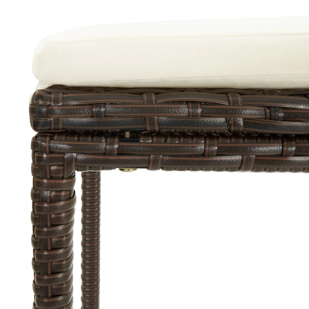 Set Bar da Giardino 5 pz con Cuscini Marrone 3067962