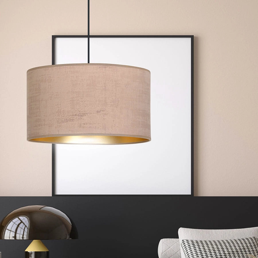 Lampada sospensione Emibig Hilde E27 Ø35 rosa oro nera