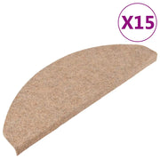 Tappetini Autoadesivi per Scale 15 pz | Gradini per Scale 65x22,5x3,5 cm Beige