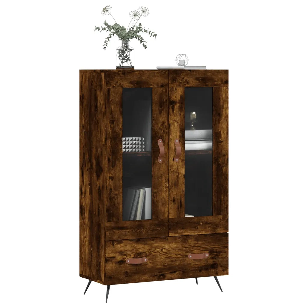 Credenza | Madia | Buffet da pranzo | Armadio da pranzo Rovere Fumo 69,5x31x115 cm in Legno Multistrato