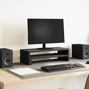 Supporto per Monitor Rovere Nero 54x22x15 cm in Truciolato 868089