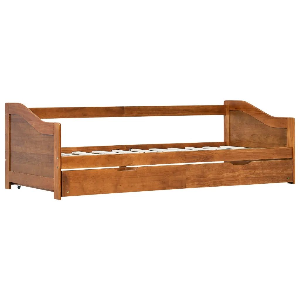 Dormeuse Estraibile senza Materasso Marrone Ambrato 90x200 cm 283153
