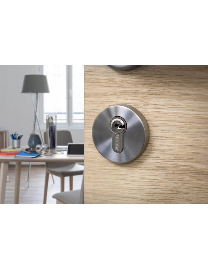 Cilindro Transit 2 35 x 45 mm, nichelato, anti-perforazione, anti-scasso, 5 chiavi – THIRARD