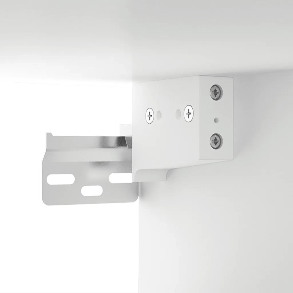 Mobiletto a muro dal design scandinavo con vano contenitore 60 x 30 x 60 cm in legno composito bianco 02_0048049