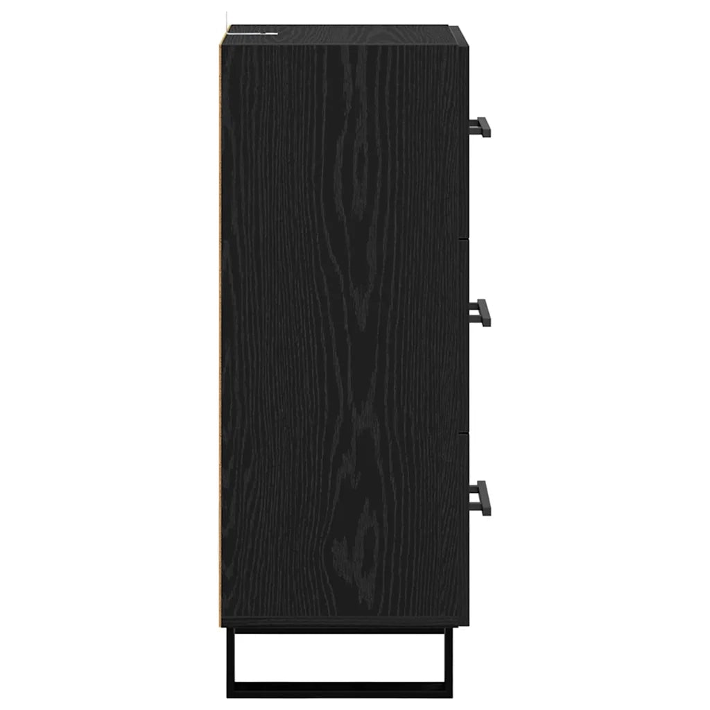 Credenza con Cassetto-Buffet-Armadio da cucina Rovere Nero 34,5 x 34 x 90 cm
