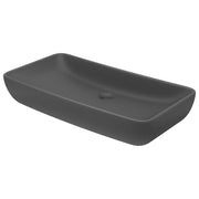 Lavabo da appoggio rettangolare di lusso lavabo da bagno vano trucco finitura opaca 71 x 38 cm ceramica grigio scuro 02_0002703