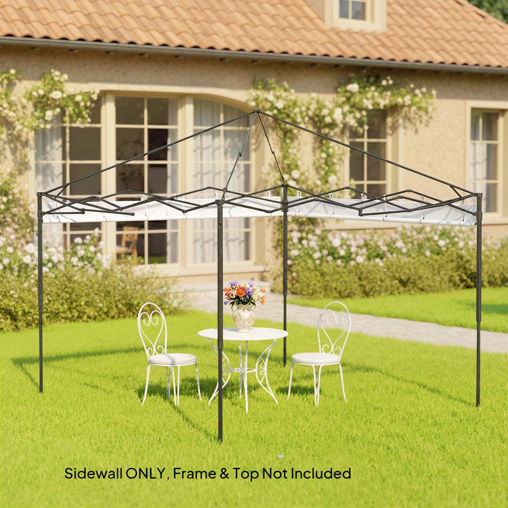 Pannelli laterali per gazebo ¨C zephmum ¨C 2 pz, bianco