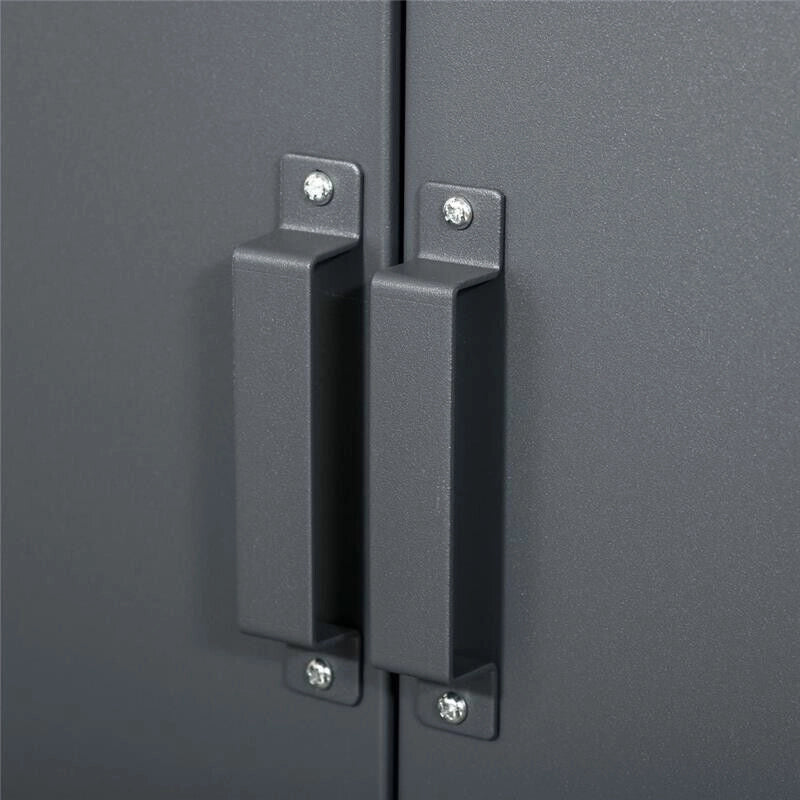 MOBILETTO MULTIUSO A 2 ANTE STILE INDUSTRIAL 75X33X110 CM GRIGIO