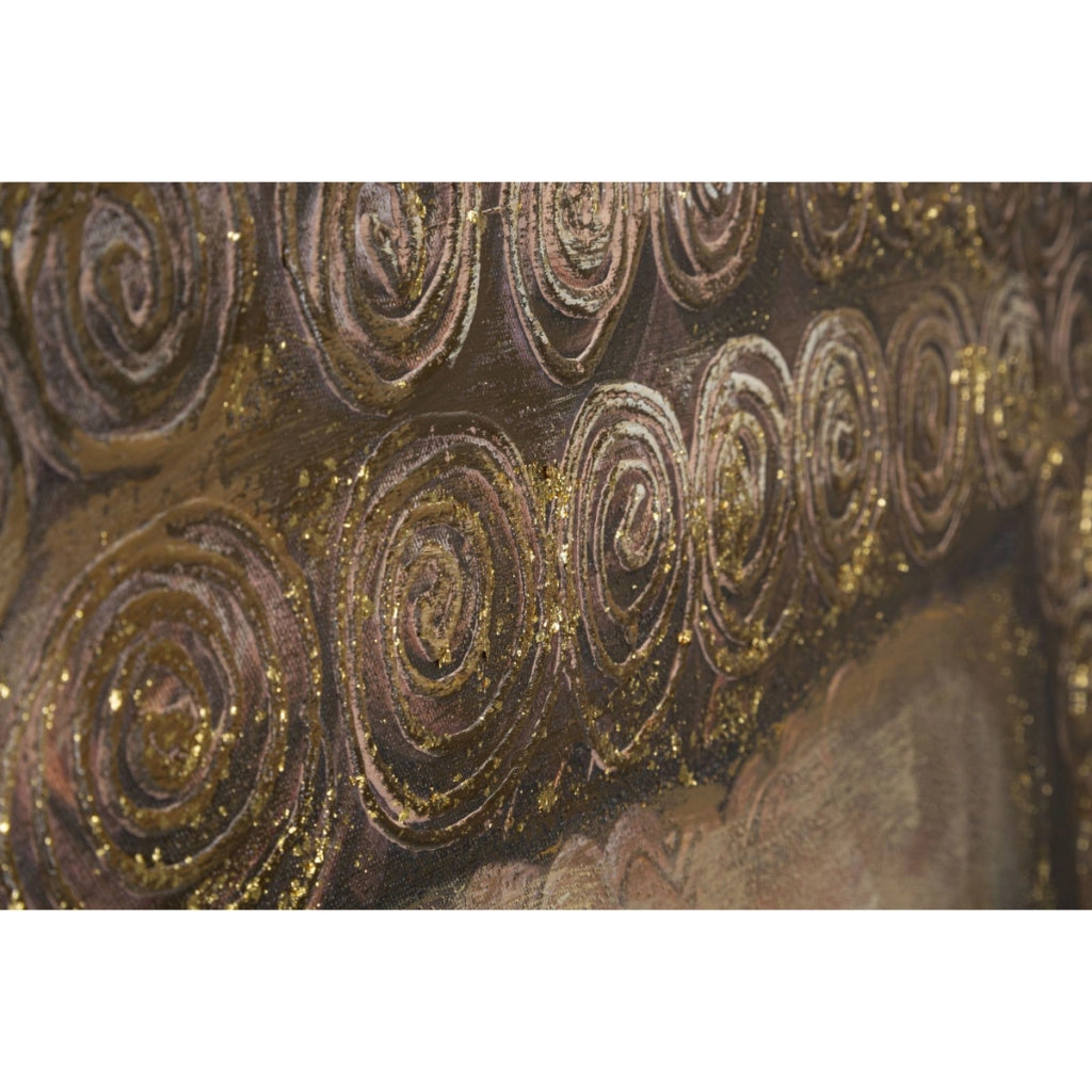 Stampa su Tela Buddah 4, Multicolore, Legno, 100x3x100 cm