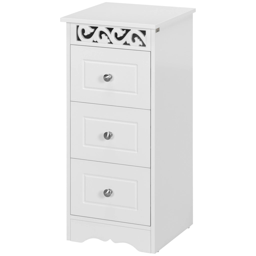 Cassettiera Bianco 3 Cassetti ¨C Minimal ¨C 29.8x29.8x68.5 cm