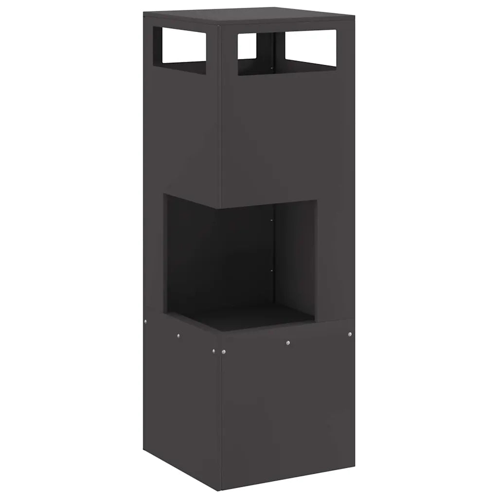 Focolare-Stufa-Camino Nero 35 x 35 x 100 cm Acciaio 836484