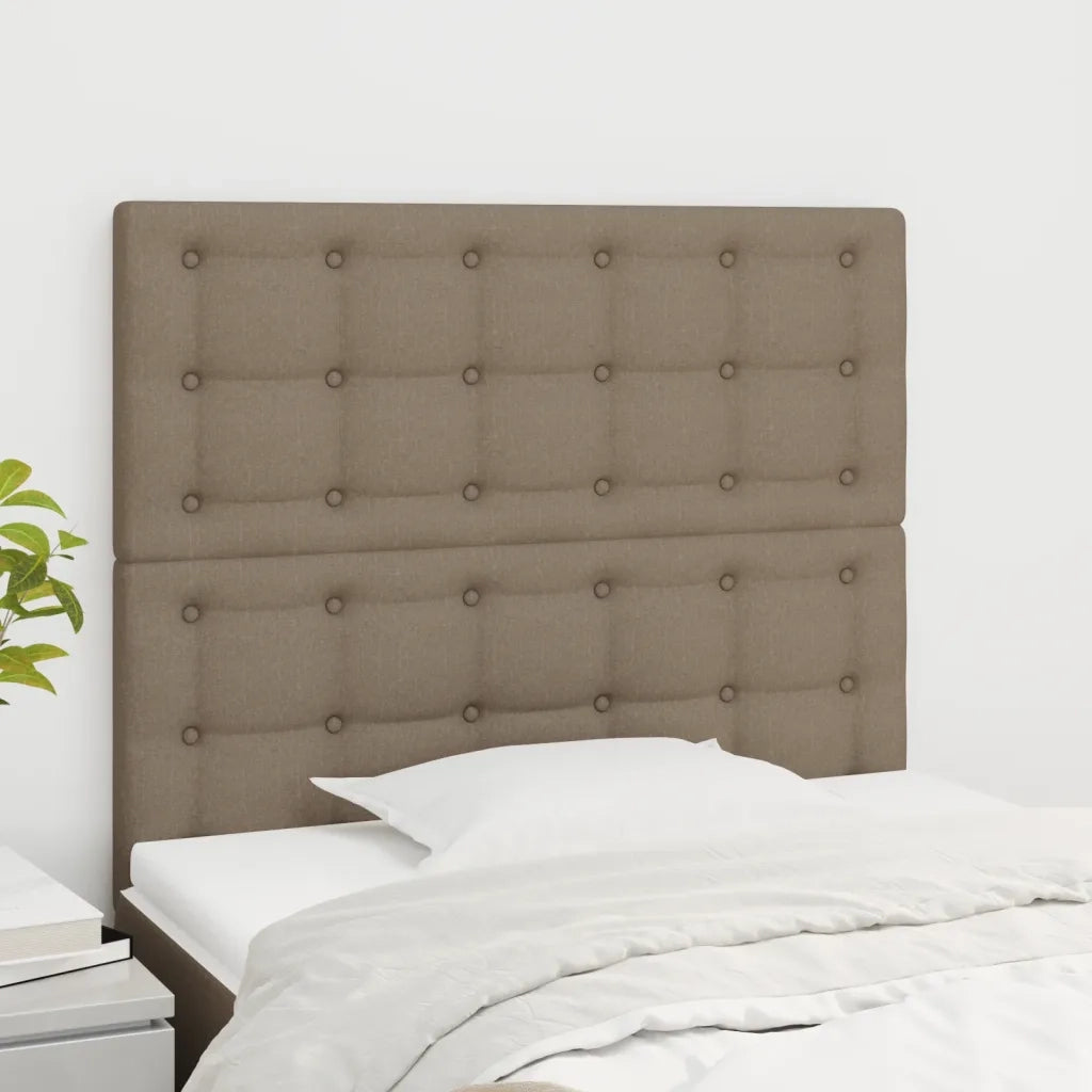 Testiera per Letto-Testata-Testiera Decorativa Tortora 80x5x118/128 cm Tessuto 200596
