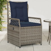Sedie da giardino reclinabili 2 pz in Polyrattan Grigio 368668