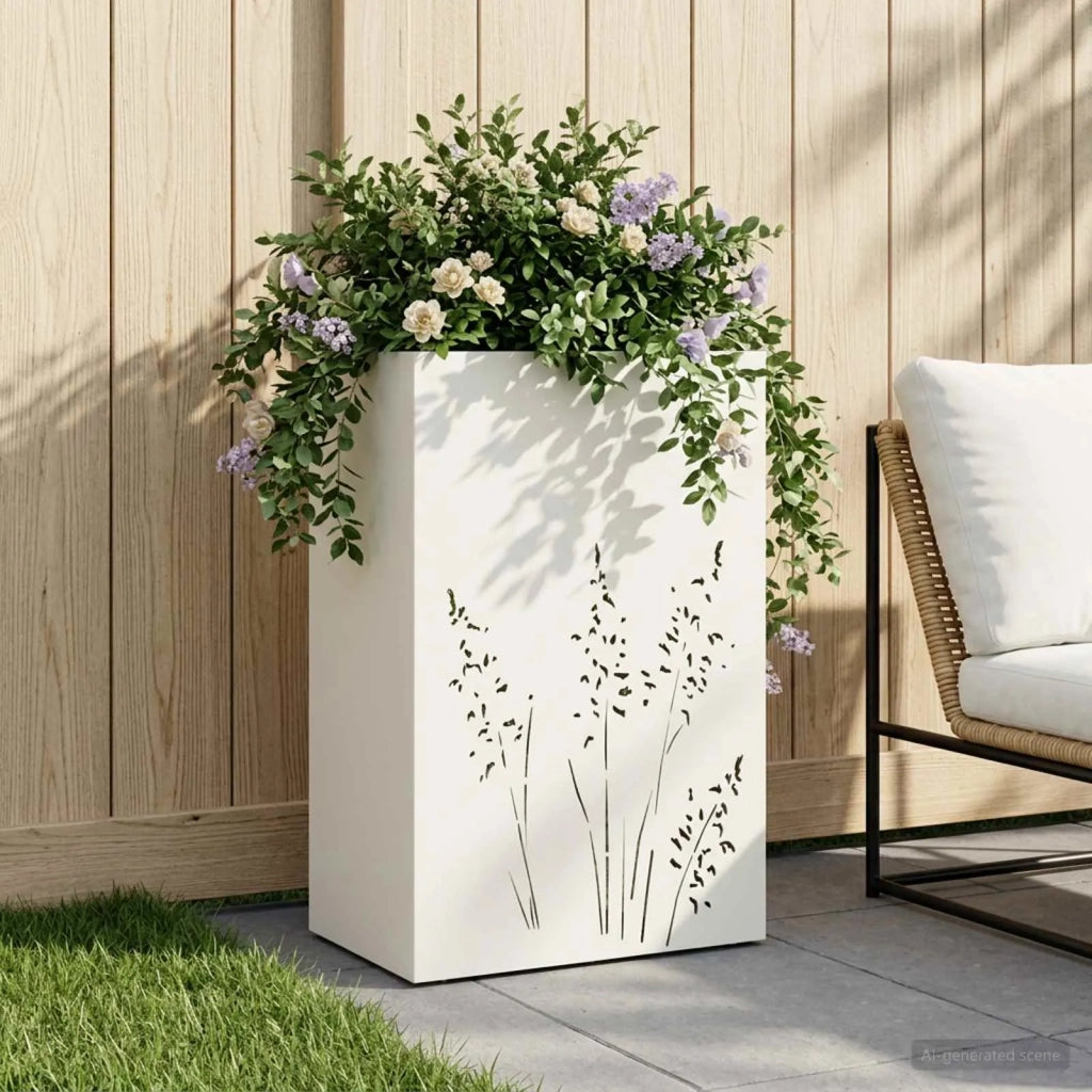 Vaso da giardino Bianco 50 x 30 x 75 cm 8005780