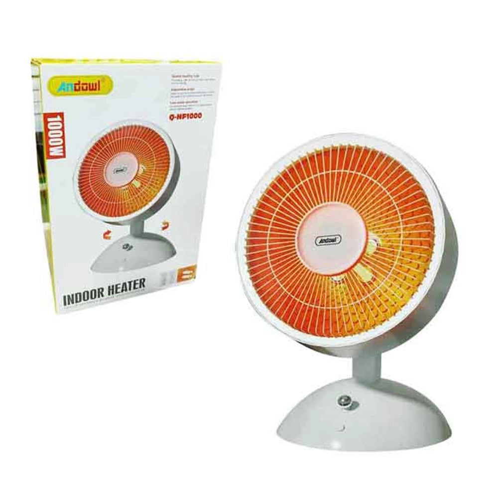 Trade Shop - Riscaldatore Al Quarzo Per Interni Portatile Ricaricabile Regolabile Da Tavolo 1000w Q-nf1000 -