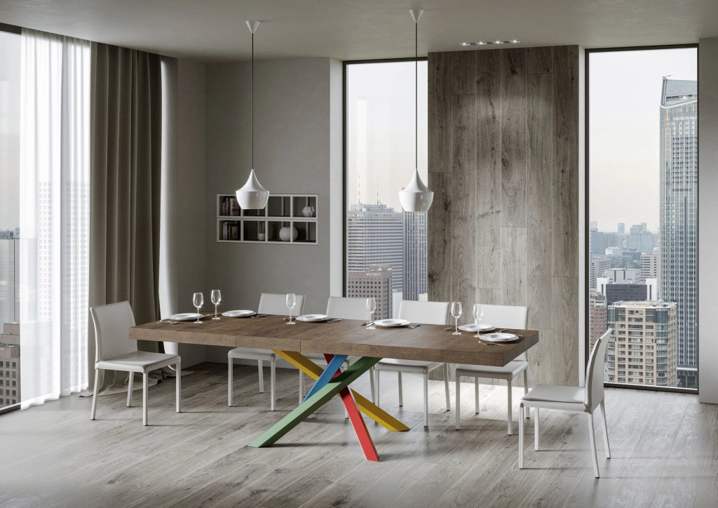 Tavolo allungabile 90x140/244 cm Volta Premium Noce telaio 4/B
