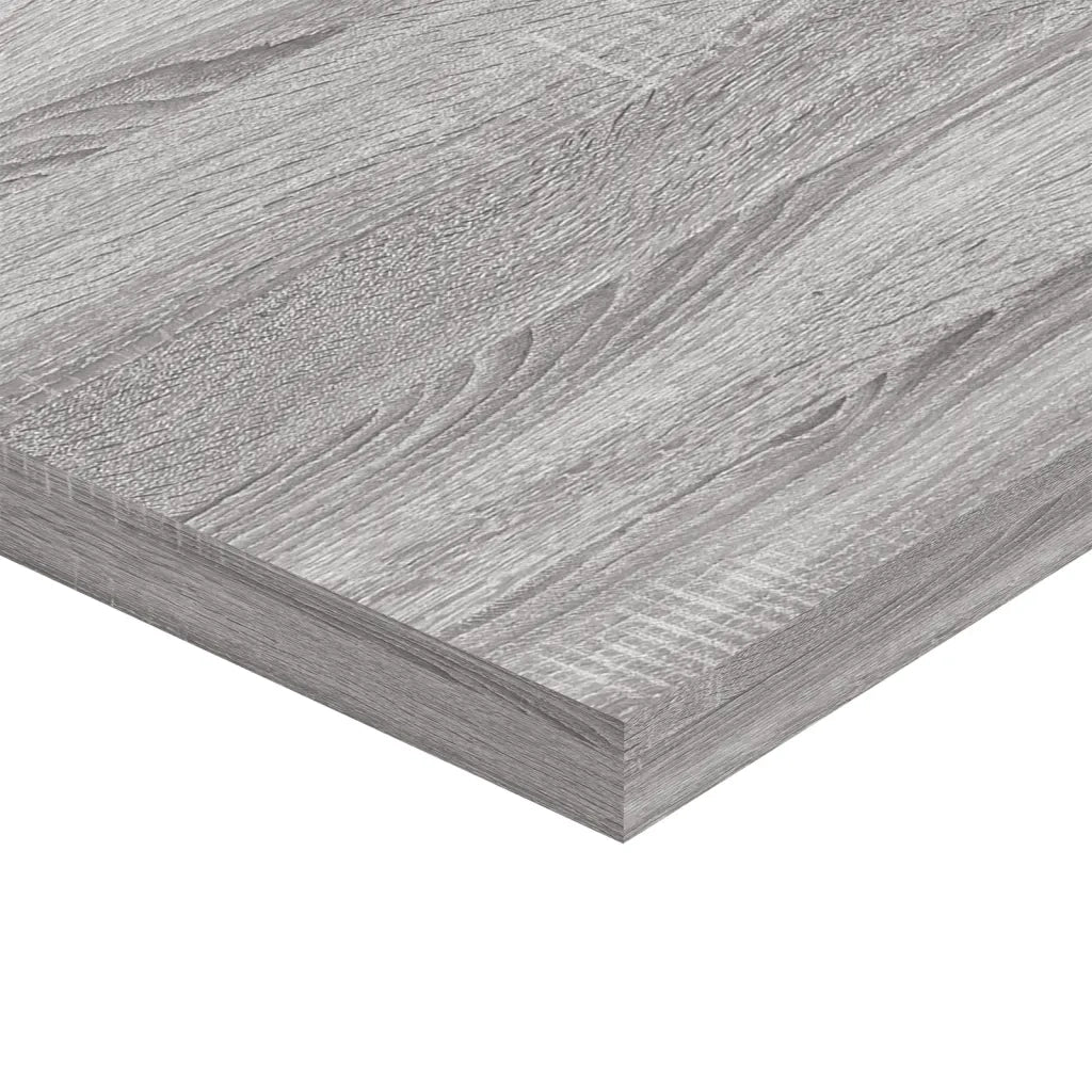 4 pz Mensole Parete | Mensola sospesa Grigio Sonoma 40x30x1,5cm Legno Multistrato