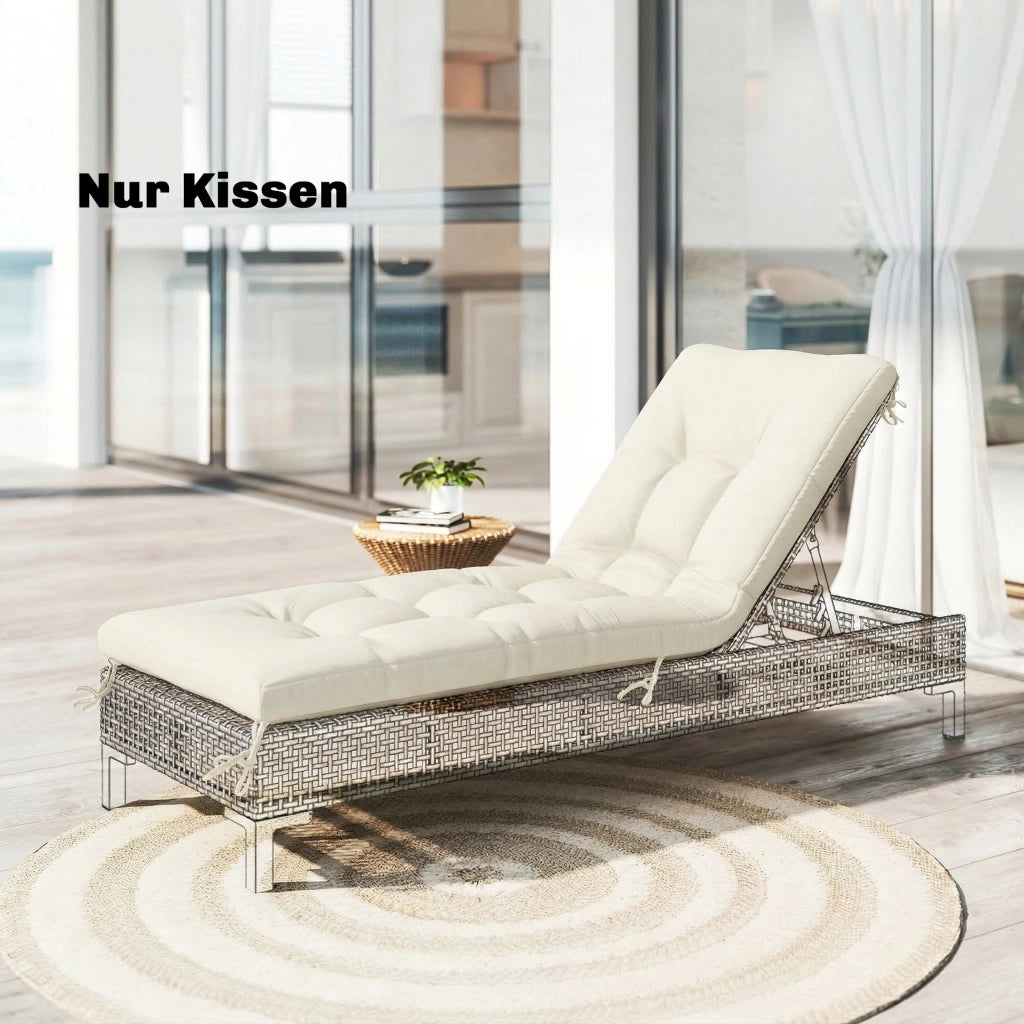 Cuscino per pallet Cushion Rimovibile Sedile con cinghie di fissaggio Cushion per pallet per la maggior parte delle Lettine 198x65x13cm Beige