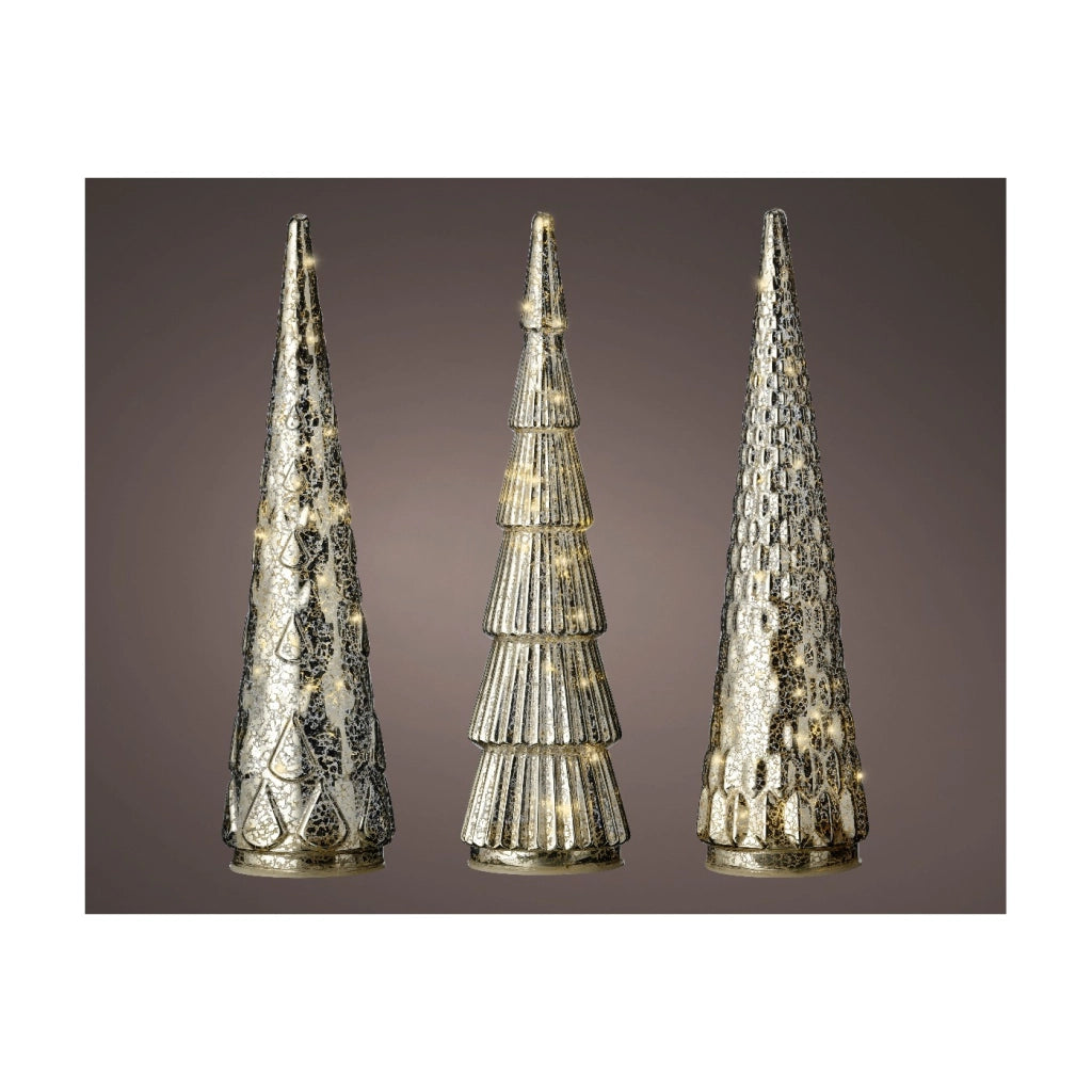 Dec. Albero verde Vt c/led bianco caldo ass d9x33cm
