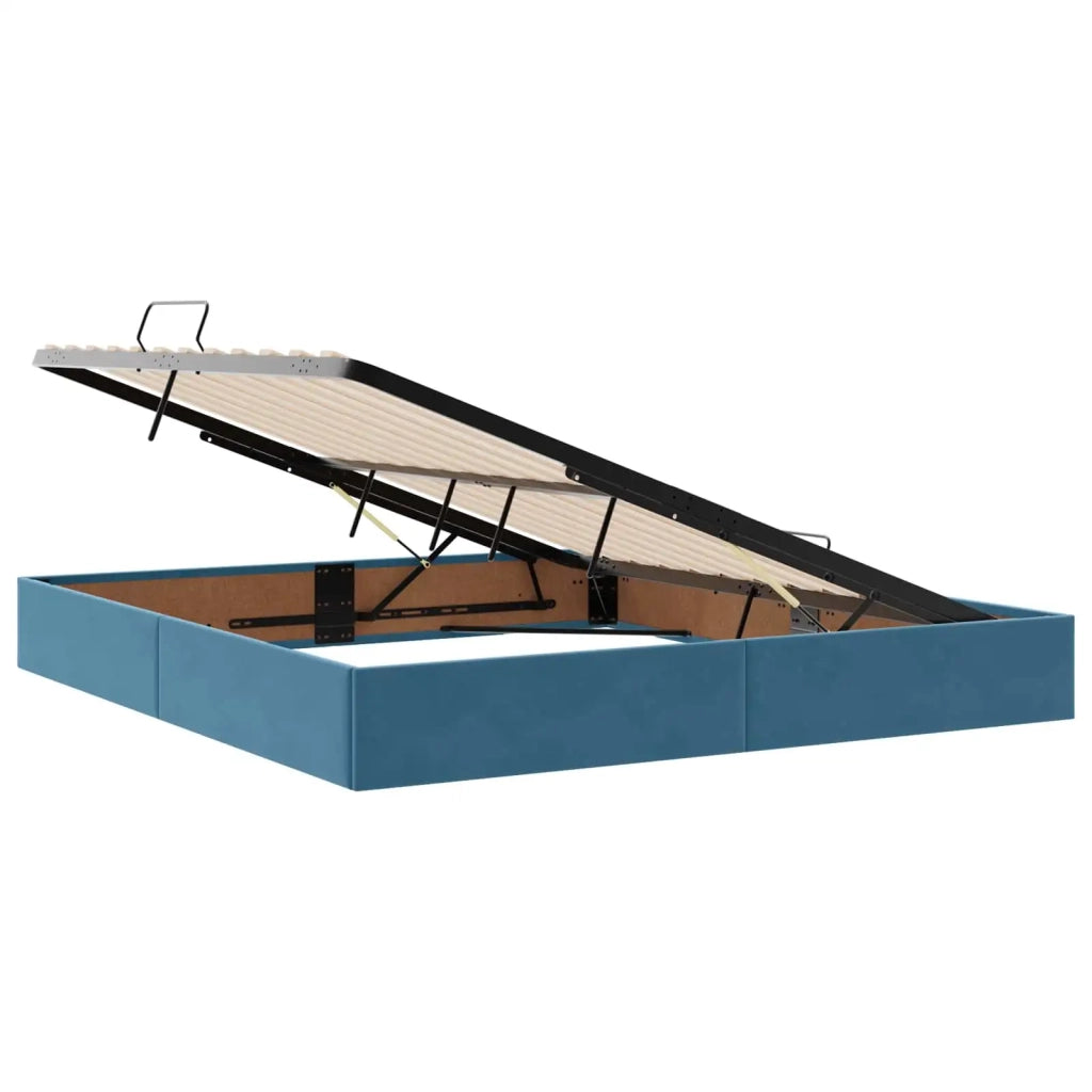 Letto con Contenitore Blu Scuro 180 x 200 cm Velluto 3458887