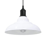 Lampada a sospensione vintage regolabile altezza 120 x 31 x 31 cm design elegante in metallo bianco lucido 02_0058009