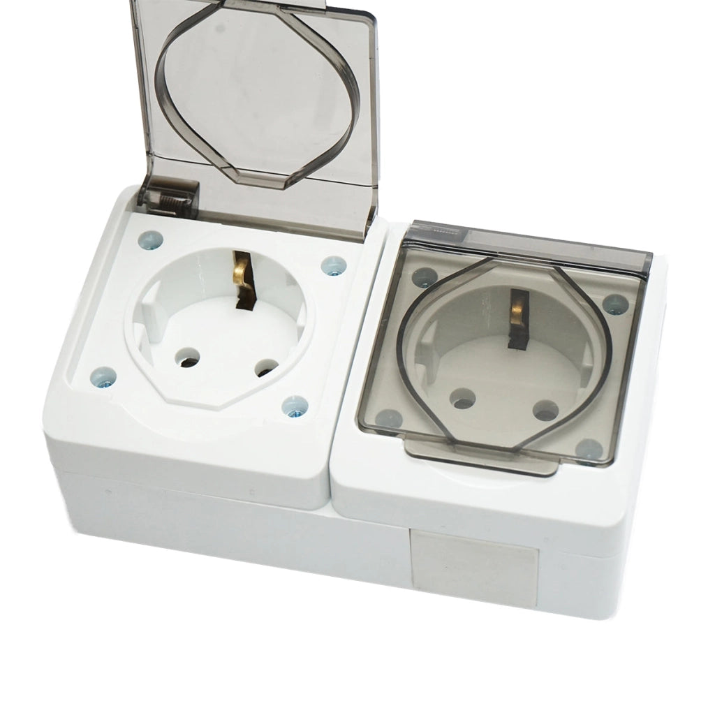 Doppia presa PT 16A, 250V IP44