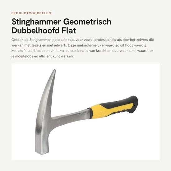 Hammer per mattoni a doppia testa piana - mattoni - piastrelle - muratura - geometrico - alta qualità - martello per mattoni