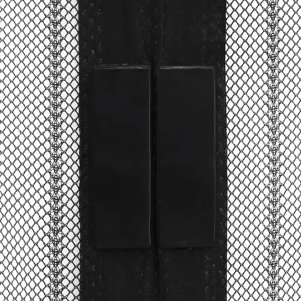 Tende Antimosche 2 pz per Porte con Magneti Nere 220x110 cm CFW9918941