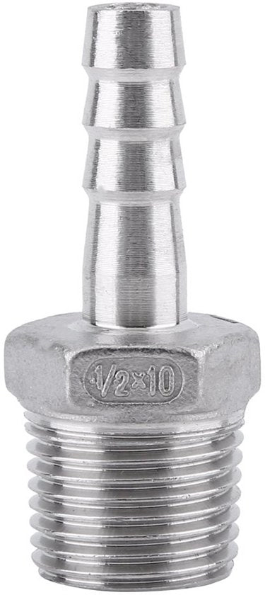 Connettore RVS 304 - Fittingen - BSP Maschio - 1/8" a 3/4" - Per acqua/gas/flussi - Sostenibile e inox