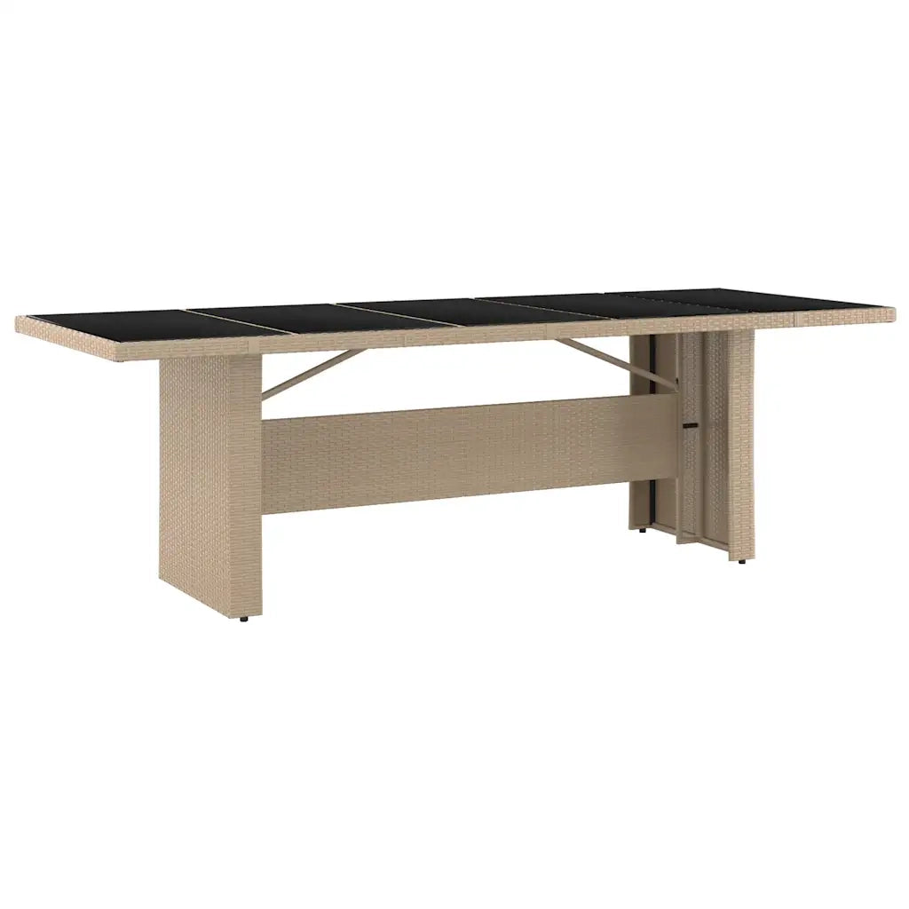 Set Bistrò da Giardino 11 pz con Cuscini in Polyrattan Beige 3277247