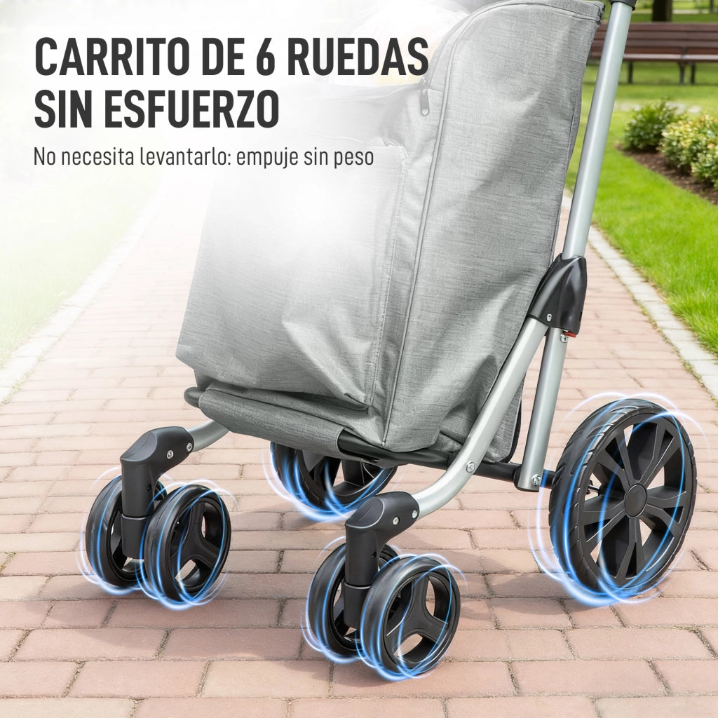 Carrello Pieghevole ¨C Minimal ¨C Grigio 44x58x100 cm