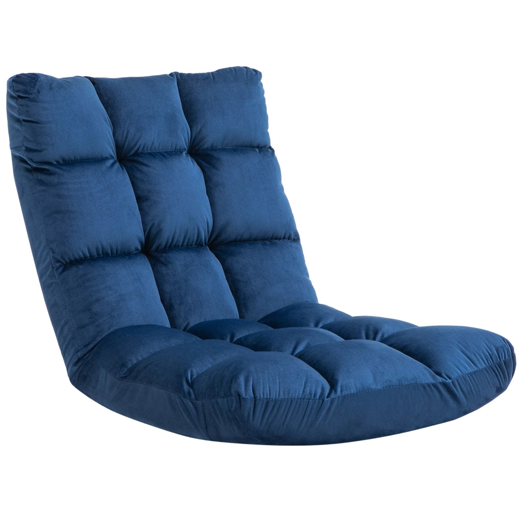 Poltrona Reclinabile ¨C Minimal ¨C Tessuto Blu Roi