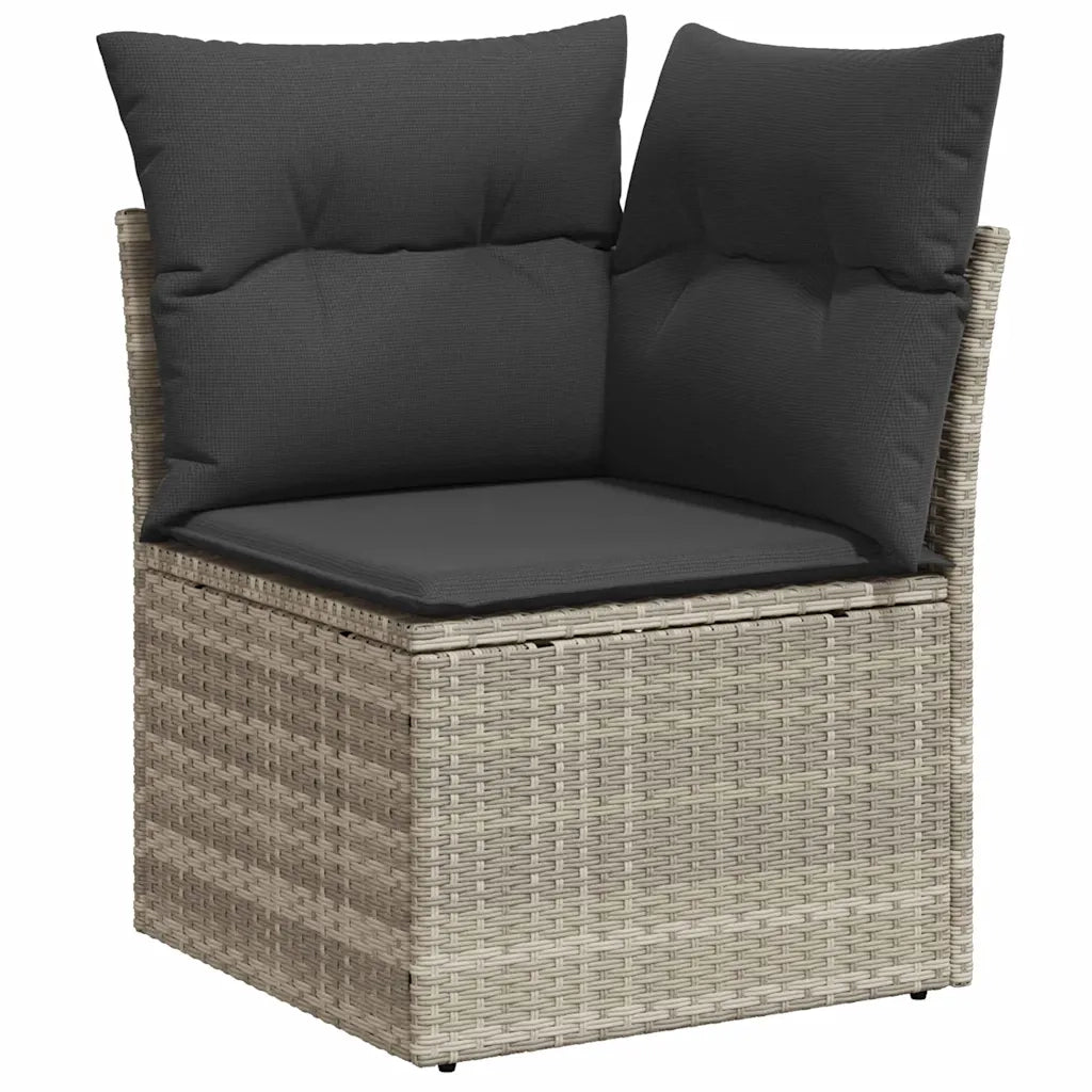 Set Divano da Giardino 6 pcs Grigio chiaro polyrattan 3355531
