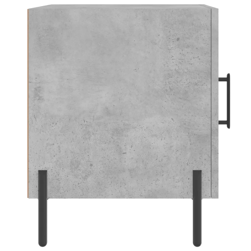 Comodini 2 pz-Set di 2 Tavolino da notte Grigio Cemento 40x40x50 cm in Legno Multistrato 896216