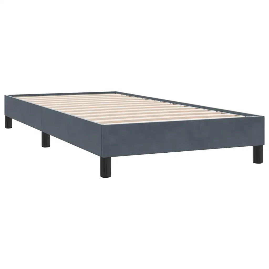 Giroletto senza Materasso-Struttura Letto Grigio Scuro 100x210 cm Velluto