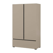Armadio di stoccaggio HAVANA beige e nero 2 porte 1 cassetto – Eleganza discreta e salvaspazio