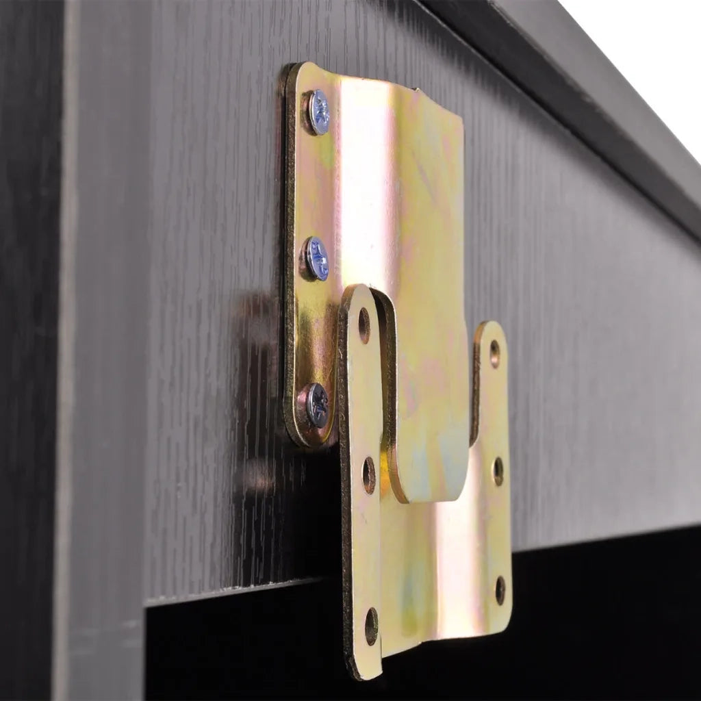 Set Mobili da Bagno 4 pz con Lavabo e Rubinetto Nero-Mobile per bagno