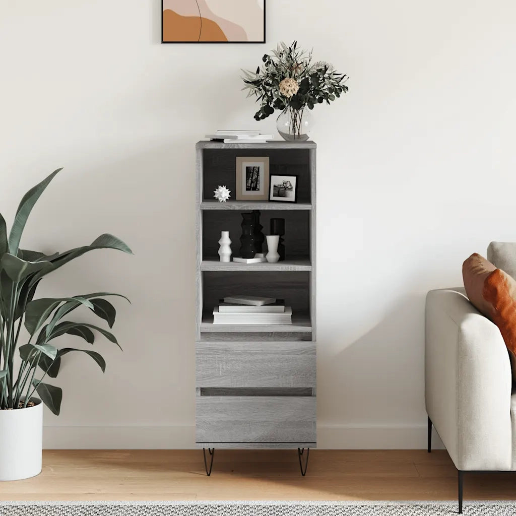 Credenza Grigio Sonoma 40x36x110 cm in Legno Multistrato 831514
