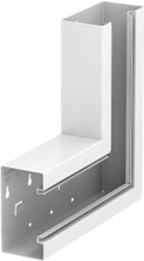 Placca angolare simmetrica 70x130x300 in acciaio verniciato bianco RAL 9010, 6277220