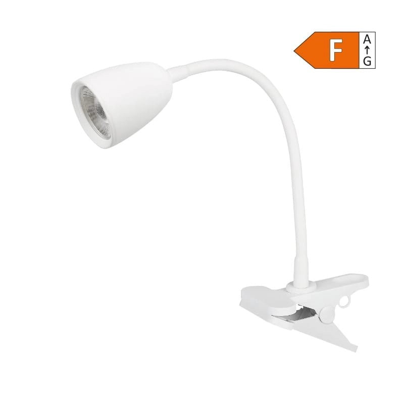 Lampada da scrivania con clip LED 4W 4000K bianca DPM