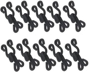 Accessori per abbigliamento 10 pezzi - Materiali per fissaggio tessuto - Nero/Bianco - 25mm - Per giacche/oggetti di moda - Adatto per artigianato - Chiusure