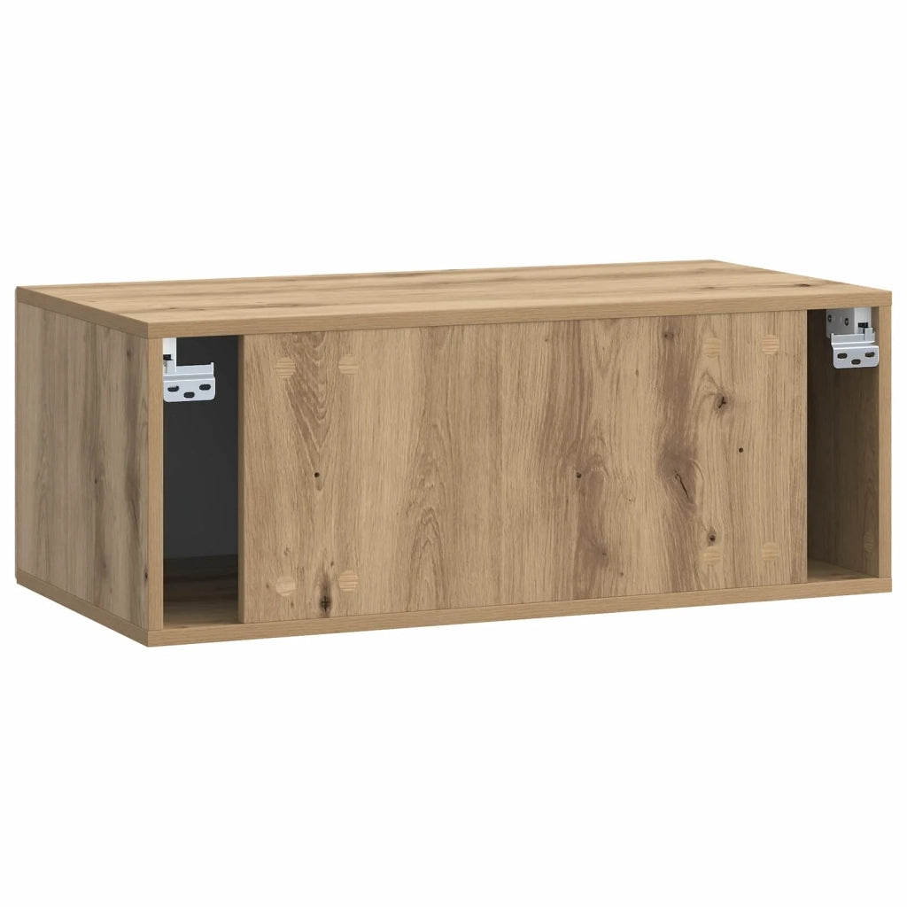 Mobile Porta TV da Muro-Credenza per TV sospesa Rovere Artigianale 78,5 x 41 x 30 cm 416366