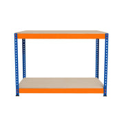 Banco da Lavoro a 2 Ripiani S-Rax - Postazione di lavoro 300kg - 120x45x90cm