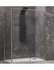 Box doccia LEA 400 140x70 x200 cm profilo oro
