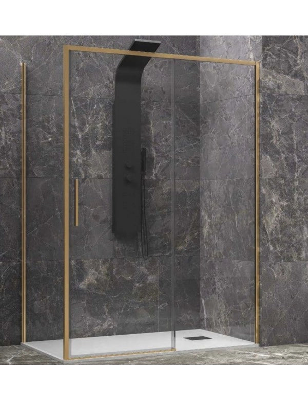 Box doccia LEA 400 140x70 x200 cm profilo oro