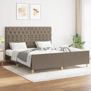 Giroletto senza Materasso-Struttura Letto Tortora 160x200 cm in Tessuto