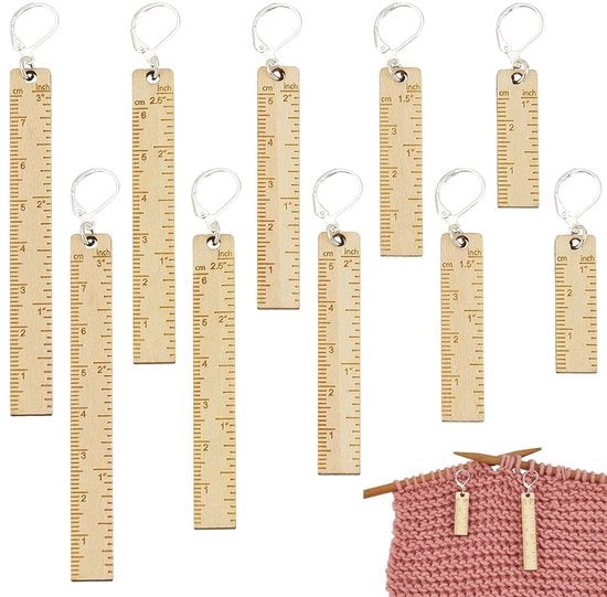 Set di 10 Segnali in Legno per Aghi e Quilting